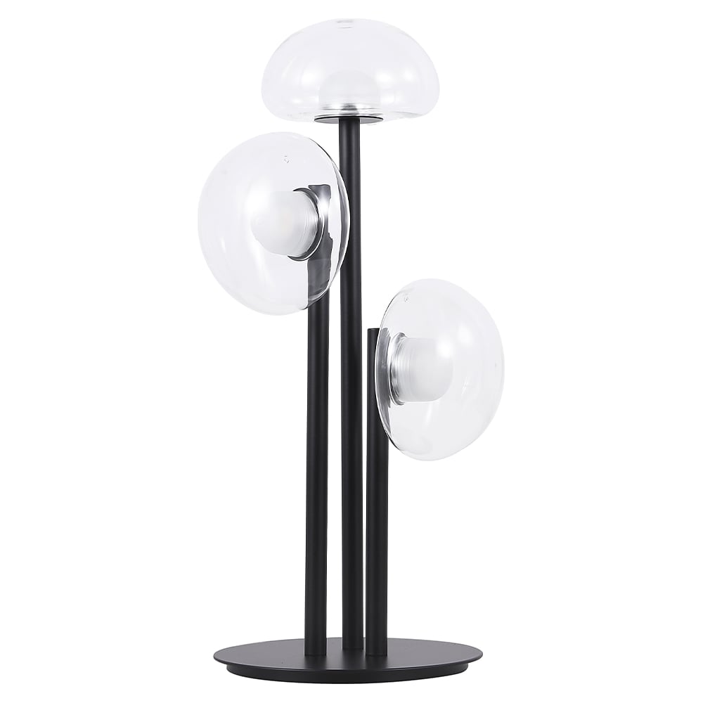 Изображение товара Настольная лампа Crystal lux BOSQUE LG3 BLACK/TRANSPARENT с 3 светодиодами
