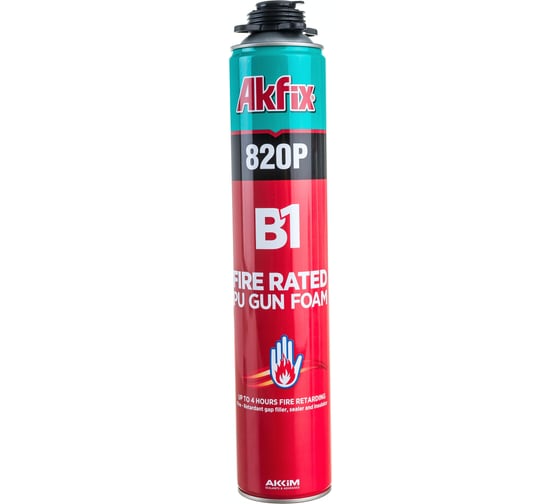 Изображение товара Огнестойкая профессиональная монтажная пена Akfix 820P B1, 1000 гр. FA025