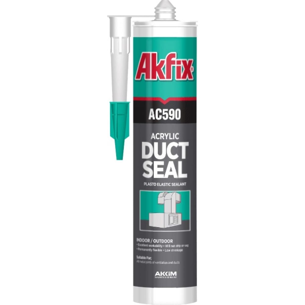 Акриловый герметик для вентиляционных каналов Akfix огнестойкий акриловый герметик akfix