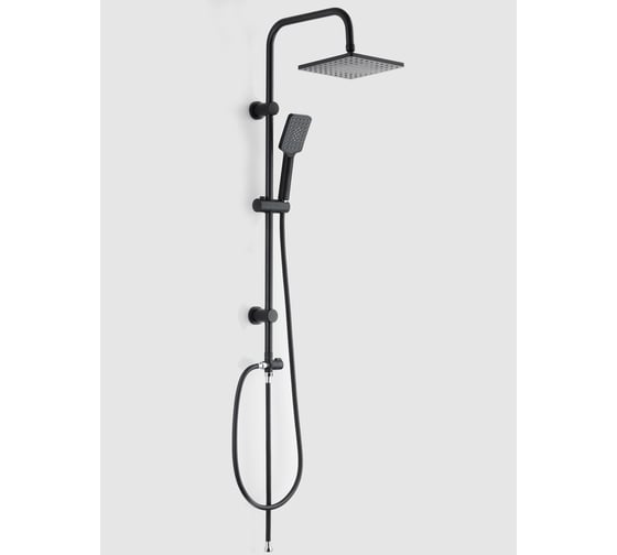 Изображение товара Стойка для душа G-Lauf с лейкой "тропический дождь", ручной лейкой и шлангом подключения UST-1090YB