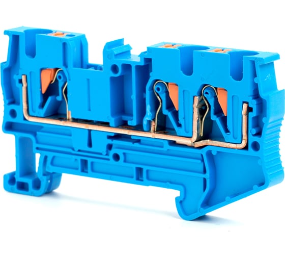 Изображение товара Пружинный 2-проводной проходной зажим STEKKER ЗНИ - 4, jxb pt 4, синий ld572-2-40, 49250