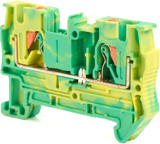 Изображение товара Пружинный 2-проводной проходной зажим STEKKER ЗНИ - 4, jxb pt 4, желтый, зеленый ld572-1-40, 49258