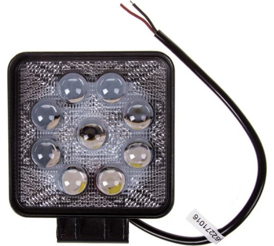 Изображение товара Светодиодная фара SKYWAY OFF ROAD квадратная 12V/24V 27W 6000К 9 диодов, дальний свет S08401009