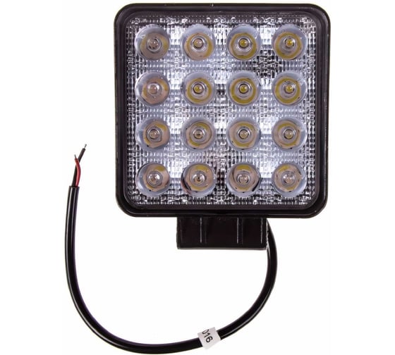 Изображение товара Светодиодная фара SKYWAY OFF ROAD квадратная 12V/24V 48W 6000К 16 диодов, дальний свет S07201015