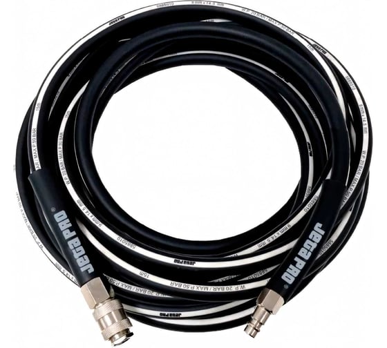 Изображение товара Шланг гибкий ПВХ с фитингами 9x14.5 мм, 15 м, черный Jeta PRO 5885015