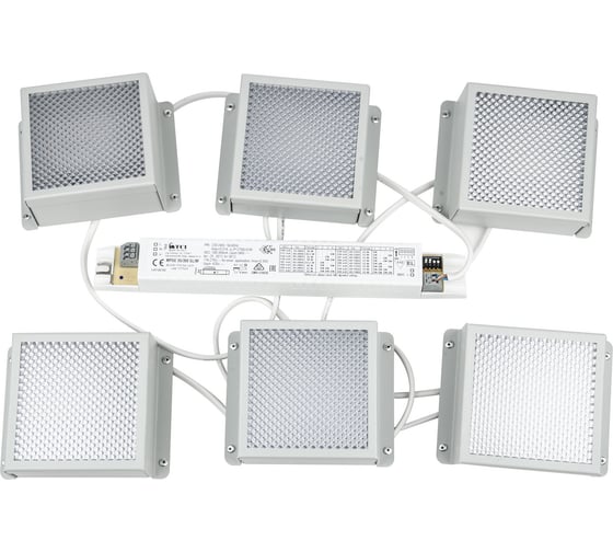 Изображение товара Светодиодные потолочные встраиваемые светильники Uniel Ulp-0808 42w/4000к ip40 grilyato white kit06 комплект из 6 штук. белый свет (4000k). 3800лм. 84x84x38мм. корпус белый. в комплекте с и/п. тм UL-00011060