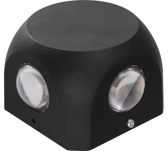 Изображение товара Светодиодный накладной уличный светильник Uniel Ulu-p30d-4w/4000k ip65 black архитектурный белый свет (4000k). корпус черный. tm UL-00010521