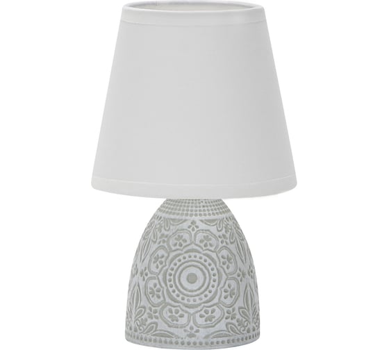 Изображение товара Настольный декоративный светильник Uniel Uml-b301 e14 light grey под лампу е14, 40w. механический выключатель. светло-серый. тм UL-00010751