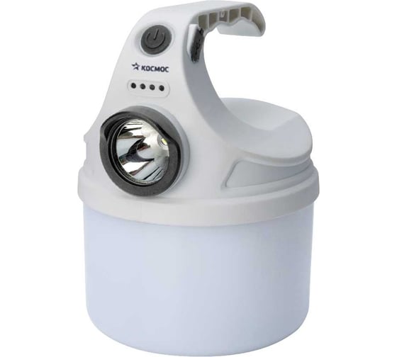 Изображение товара Кемпинговый походный аккумуляторный фонарь КОСМОС 10Вт+2Вт/Li-ion 18650 800mAh/индикатор/USB-шнур KOC614Lit