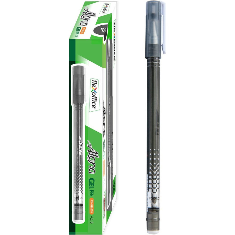 Гелевая ручка Flexoffice ручка гелевая ная crown hjr 500p чернила пастель белая узел 0 7 мм