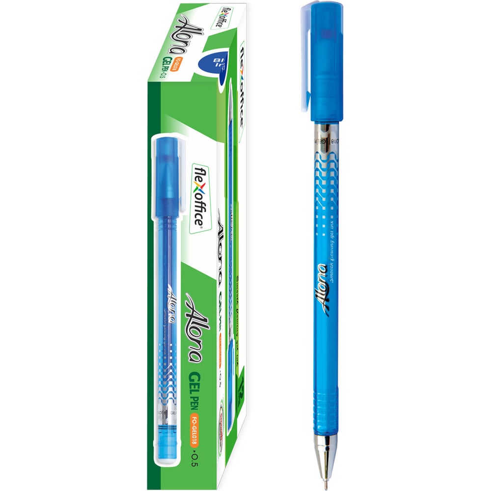 Гелевая ручка Flexoffice ручка гелевая ная crown hjr 500p чернила пастель белая узел 0 7 мм