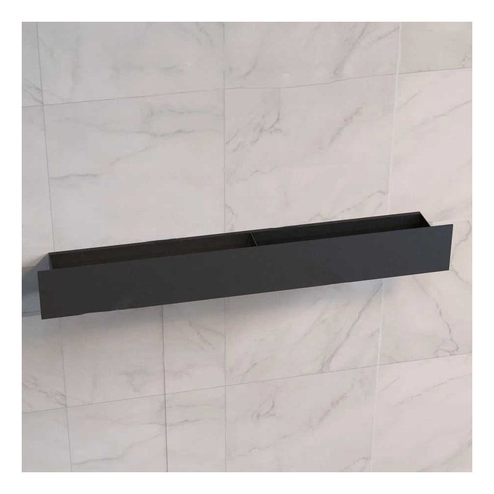 Изображение товара Полка Граф Держалкин Skyline double 70x9,2x9 черный полотенцедержатель