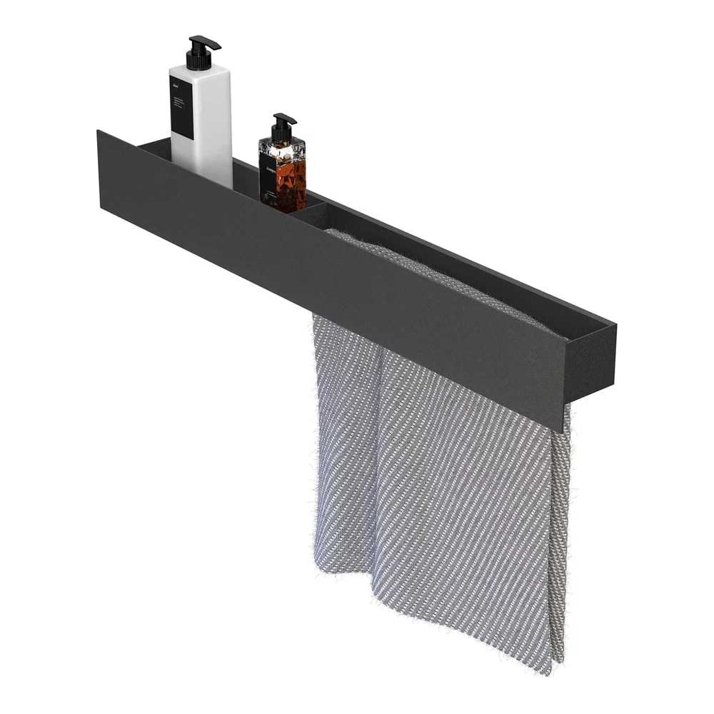 Изображение товара Полка Граф Держалкин Skyline double 70x9,2x9 настенная металлополка черный стиль лофт