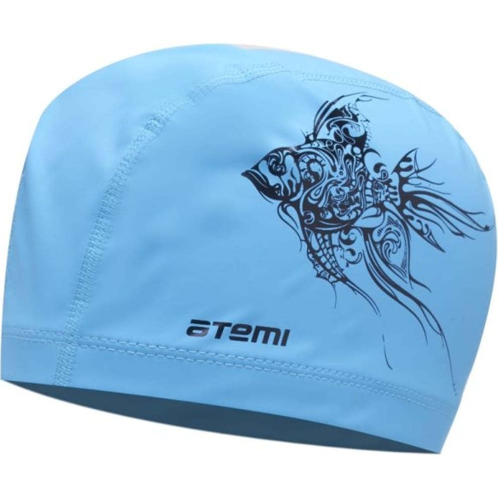 Тканевая шапочка для плавания ATEMI шапочка для плавания детская onlytop птички тканевая обхват 46 52 см