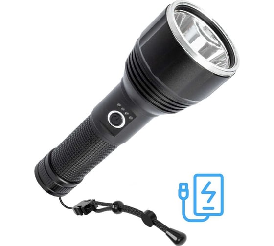 Изображение товара Ручной аккумуляторный фонарь КОСМОС 20Вт/съемный Li-ion 26650 5000mAh/Powerbank/алюминий/индикатор/USBtypeC KOC130Lit