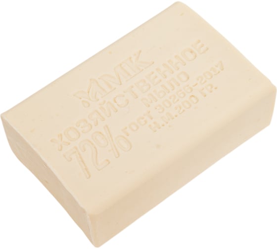 Изображение товара Хозяйственное мыло ММК 200 гр. 72 % без обертки белое 60 шт МКХ1523