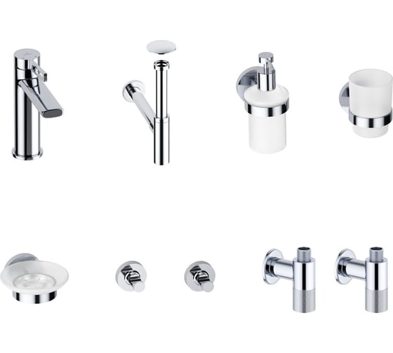 Изображение товара Смеситель для раковины Wellsee ONCE! and forever в наборе 8 в 1 201000406