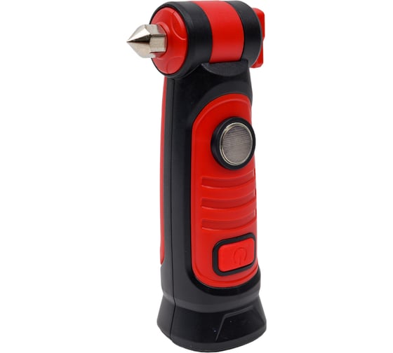 Изображение товара Рабочий автомобильный аккумуляторный фонарь КОСМОС 2Вт+5ВтCOB/Li-ion18650 1200mAh/USB/магнит/стропорез/молоток KOC706Lit