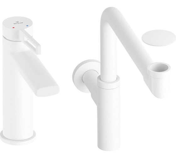 Изображение товара Смеситель для раковины в ванную комнату Wellsee ONCE! and forever в наборе 3 в 1 201000110