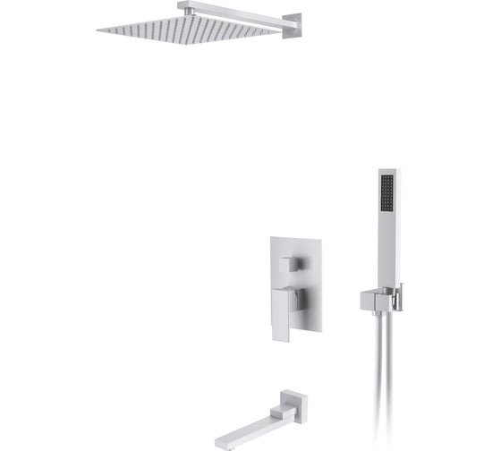 Изображение товара Встраиваемая душевая система для ванны и душа D&K Bayern.Liszt с изливом, матовый белый DA1515608A04
