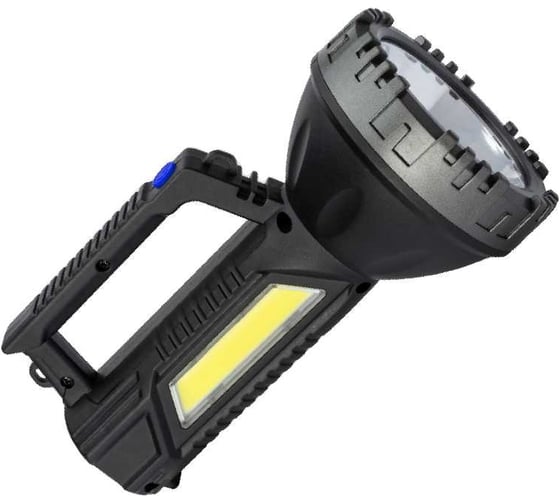 Изображение товара Ручной аккумуляторный фонарь прожектор КОСМОС 3Вт+3ВтCOB/Li-ion18650 1200mAh/ABSпластик/индикатор/USBшнур KOC904Lit