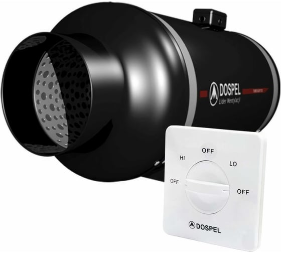 Изображение товара Вентилятор канальный с регулятором скорости DOSPEL Turbo Silent 200 007-4320