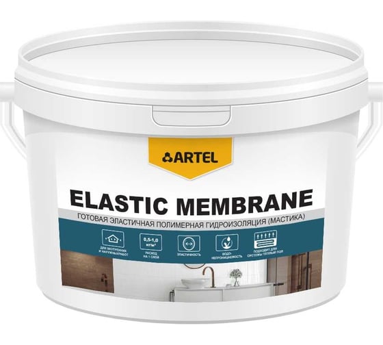 Изображение товара Эластичная полимерная гидроизоляция (мастика), Artel ведро 5 кг С0000007075