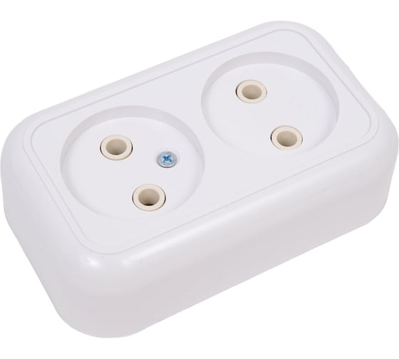 Изображение товара Розетка Кунцево-Электро ВАЛЕНТИНА открытой установки, двухместная РА10-382 5416