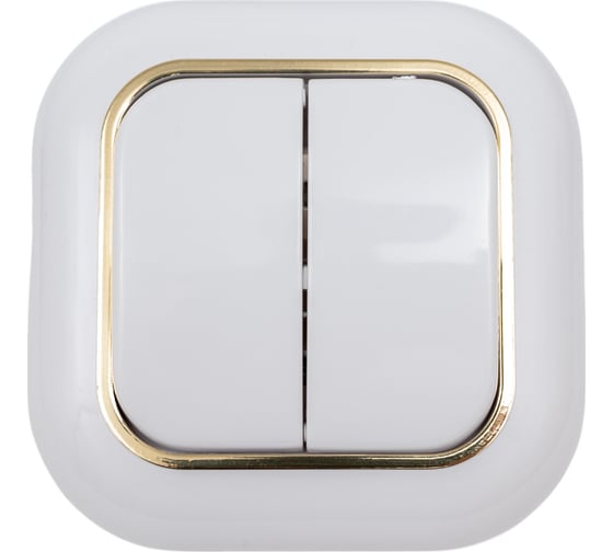 Изображение товара Выключатель Кунцево-Электро ВАЛЕНТИНА скрытой установки, двухклавишный С56-034 З 7648