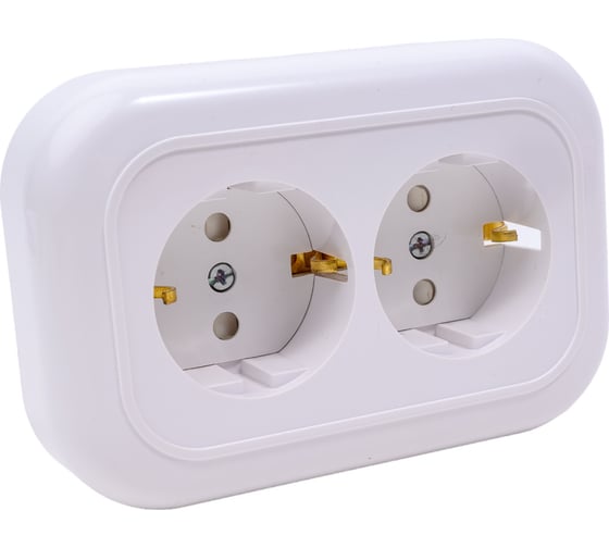 Изображение товара Розетка Кунцево-Электро ВАЛЕНТИНА скрытой установки, двухместная РС16-325 6216