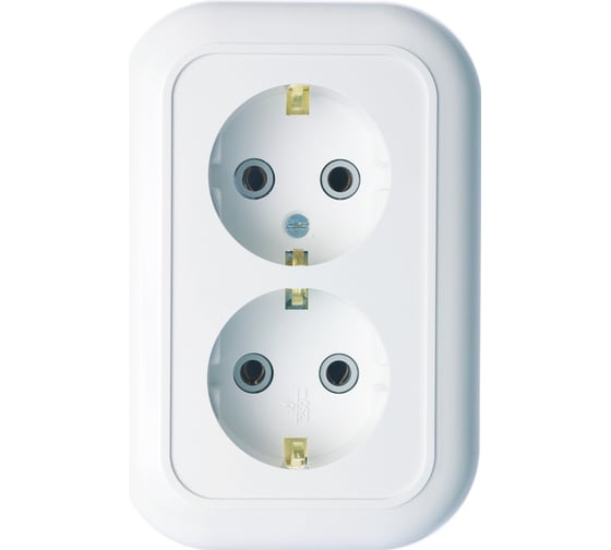 Изображение товара Розетка Кунцево-Электро ВАЛЕНТИНА скрытой установки, двухместная РС16-830 5447