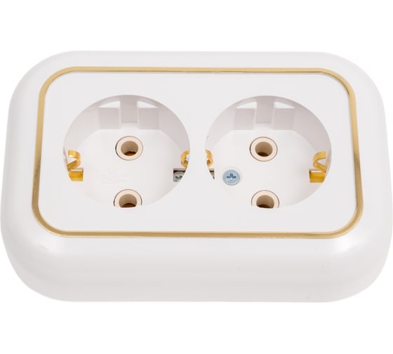 Изображение товара Розетка Кунцево-Электро ВАЛЕНТИНА скрытой установки, двухместная РС16-830 З 5448