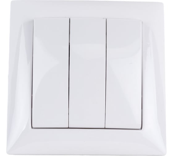 Изображение товара Выключатель Кунцево-Электро СЕЛЕНА скрытой установки, трехклавишный 10А С0510-406 8105