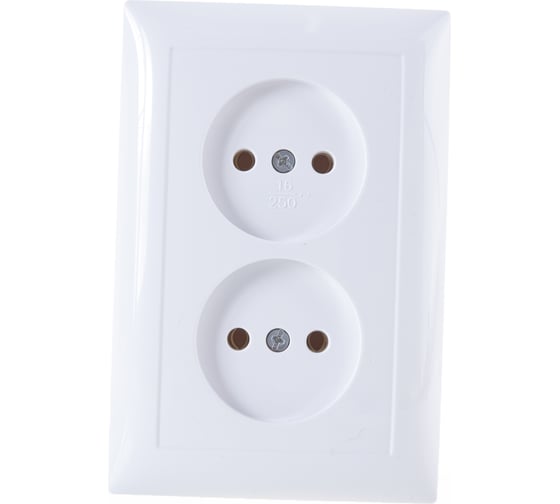 Изображение товара Розетка Кунцево-Электро СЕЛЕНА скрытой установки, двухместная РС16-371 8115
