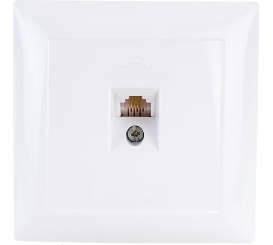 Изображение товара Телефонная розетка Кунцево-Электро СЕЛЕНА скрытой установки, одноместная РТ1-398 8119