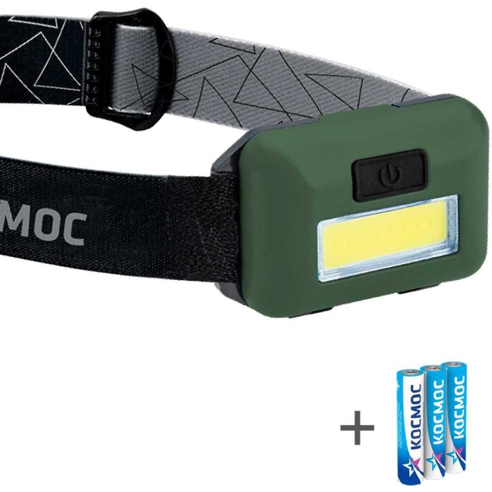 Налобный фонарь КОСМОС фонарь silva trail runner free налобный 2 диода 3 режима ааа батарейки 2021 37809