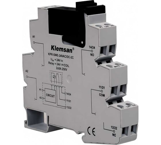 Изображение товара Интерфейсное реле Klemsan KPR-SWF-230VAC/VDC-1C; 12A 10 шт. 0.0.0.2.272126