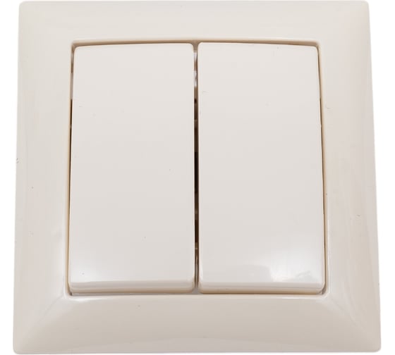 Изображение товара Выключатель Кунцево-Электро СЕЛЕНА скрытой установки, двухклавишный 10А С510-379 с/к 8143