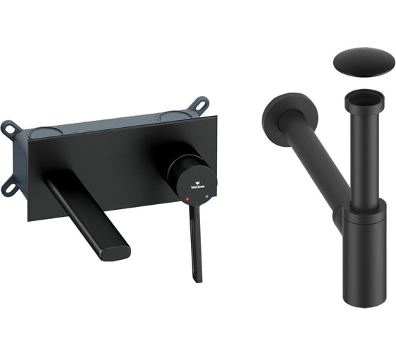 Изображение товара Встраиваемый смеситель для раковины Wellsee ONCE! and forever в наборе 4 в 1 201000457