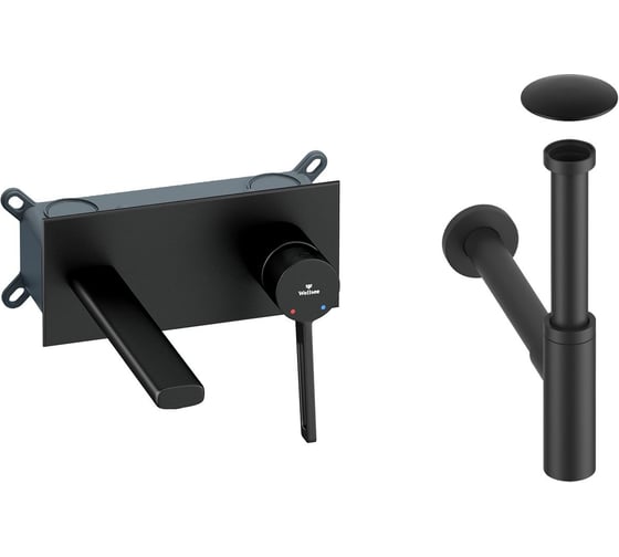 Изображение товара Встраиваемый смеситель для раковины Wellsee ONCE! and forever в наборе 4 в 1 201000487