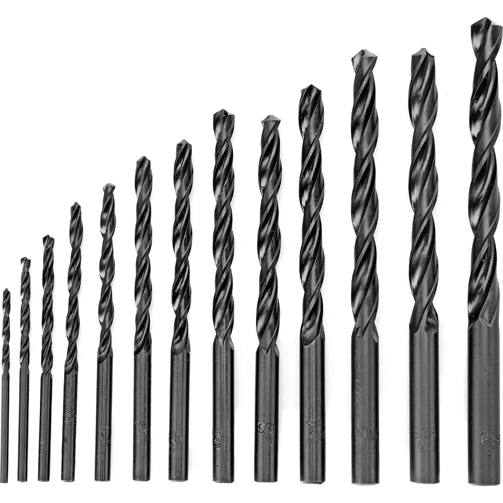 Изображение товара Набор сверл по металлу SPARTA 2-8 мм, 13 шт, HSS, цилиндрический хвостовик