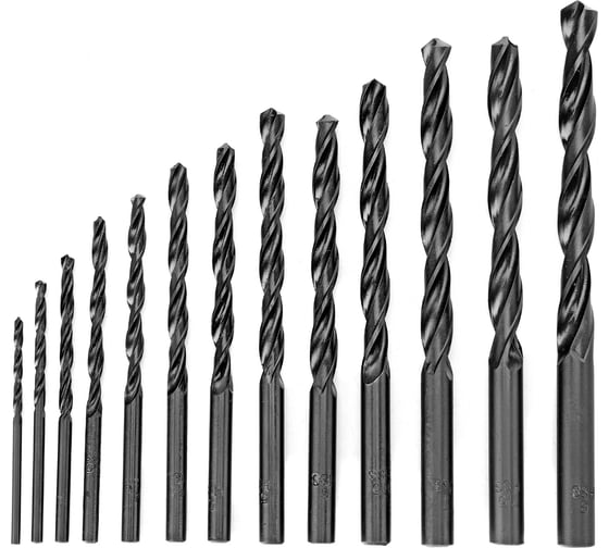 Изображение товара Набор сверл по металлу SPARTA 2-8 мм, HSS,13 шт.цилиндрический хвостовик// 723355