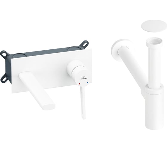 Изображение товара Встраиваемый смеситель для раковины Wellsee ONCE! and forever в наборе 4 в 1 201000460