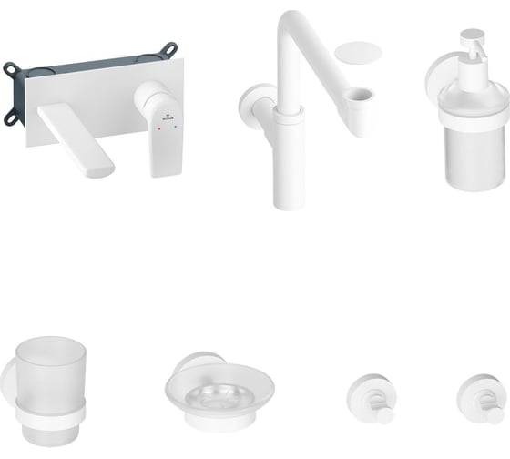 Изображение товара Встраиваемый смеситель для раковины Wellsee ICON! for life в наборе 8 в 1 201000555