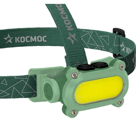 Изображение товара Налобный аккумуляторный фонарь КОСМОС 7ВтCOBLED+красный/Li-ion 18650 1200mAh/ABSпластик/USB-шнур type C KOC503Lit
