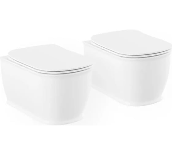 Изображение товара Безободковый подвесной унитаз Lavinia Boho Bell Pro Rimless в комплекте 2 в 1 21020001