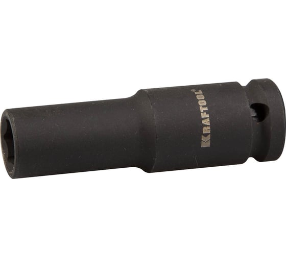 Изображение товара Торцовая головка "INDUSTRIE QUALITAT" ударная, удлиненная, фосфатированная (1/2", FLANK, Cr-Mo, 14 мм) KRAFTOOL 27942-14_z01