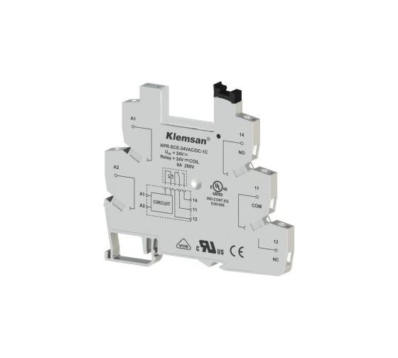 Изображение товара Колодка для интерфейсного реле Klemsan KPR-SCE-12VDC-1C; SLIM TIP 10 шт. 0.0.0.2.270805