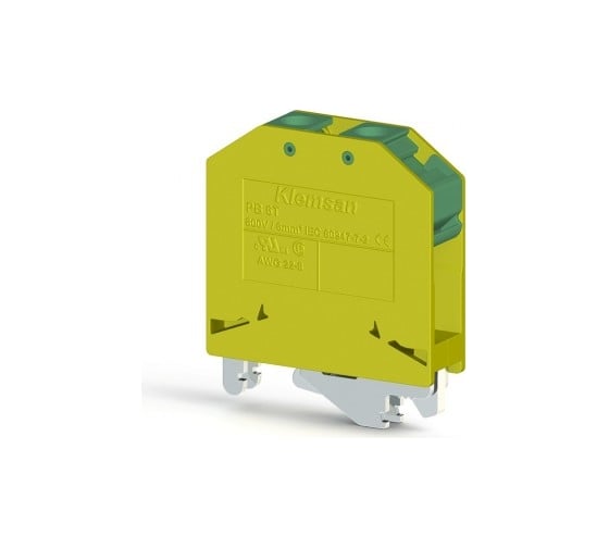 Изображение товара Болтовой клеммник Klemsan под кольцевой наконечник на DIN-рейку 6мм.кв. (земля) PB 6/NM 40 шт. 0.0.0.3.337000