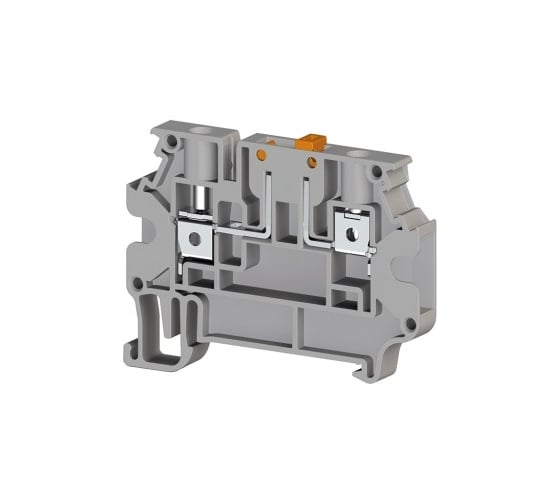 Изображение товара 2-х выводной клеммник Klemsan с размыкателем, 4 мм.кв., (серый); AVK 4A 50 шт. 0.0.0.3.304380
